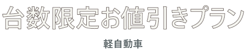 台数限定 サブスクリースプラン 軽自動車