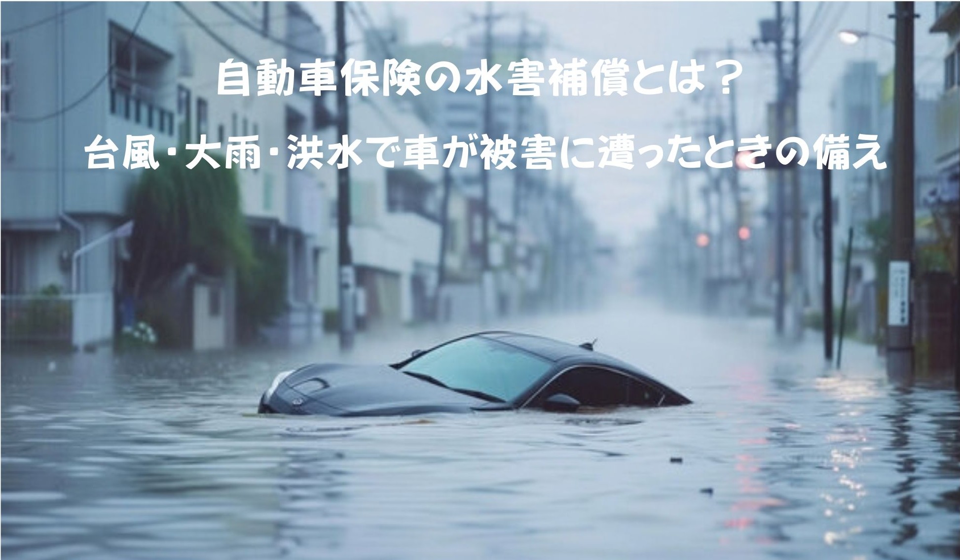 自動車保険の水害補償とは？台風・大雨・洪水で車が被害に遭ったときの備え